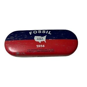 Fossil Metal Glasses Case EUC